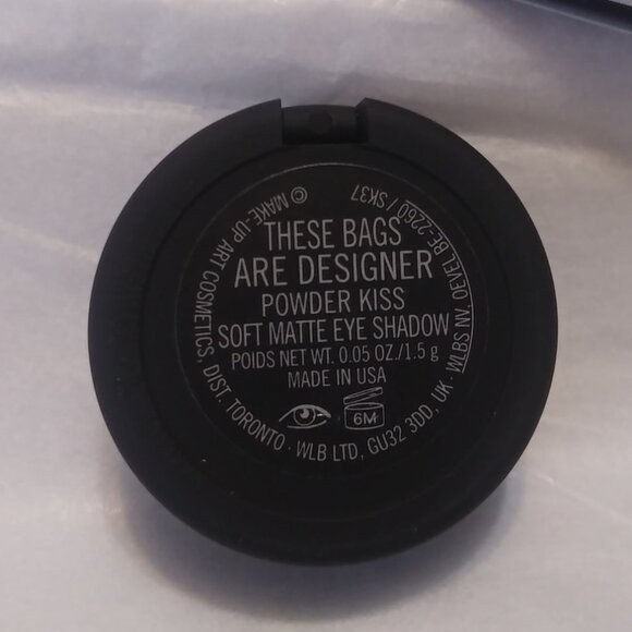 MAC Powder Kiss Matte Eyeshadow Single- "These  Bags are Designer"-NWT - Picture 3 of 4